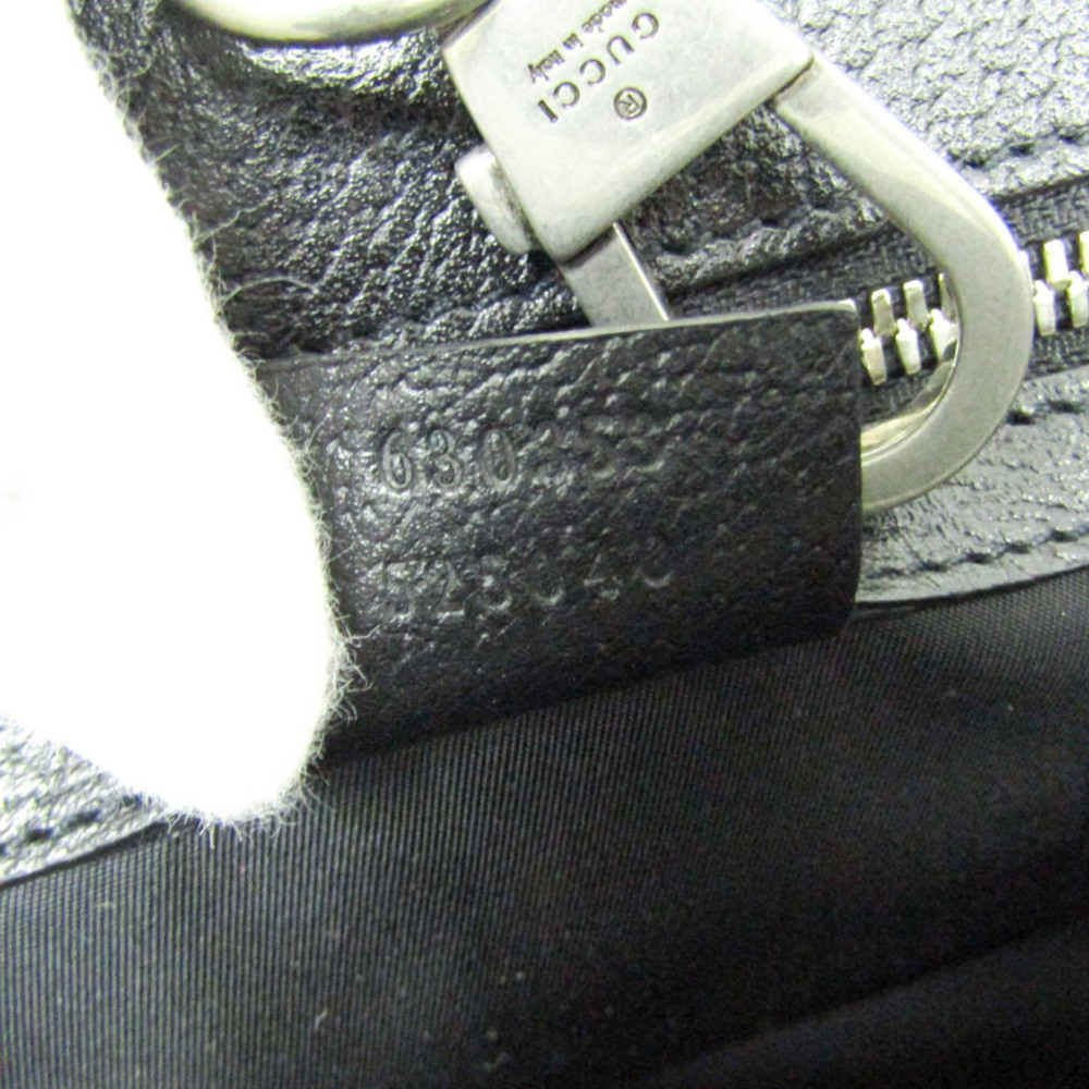 GUCCI Authentic Black Leather Shoulder Bag - Picture 10 of 13